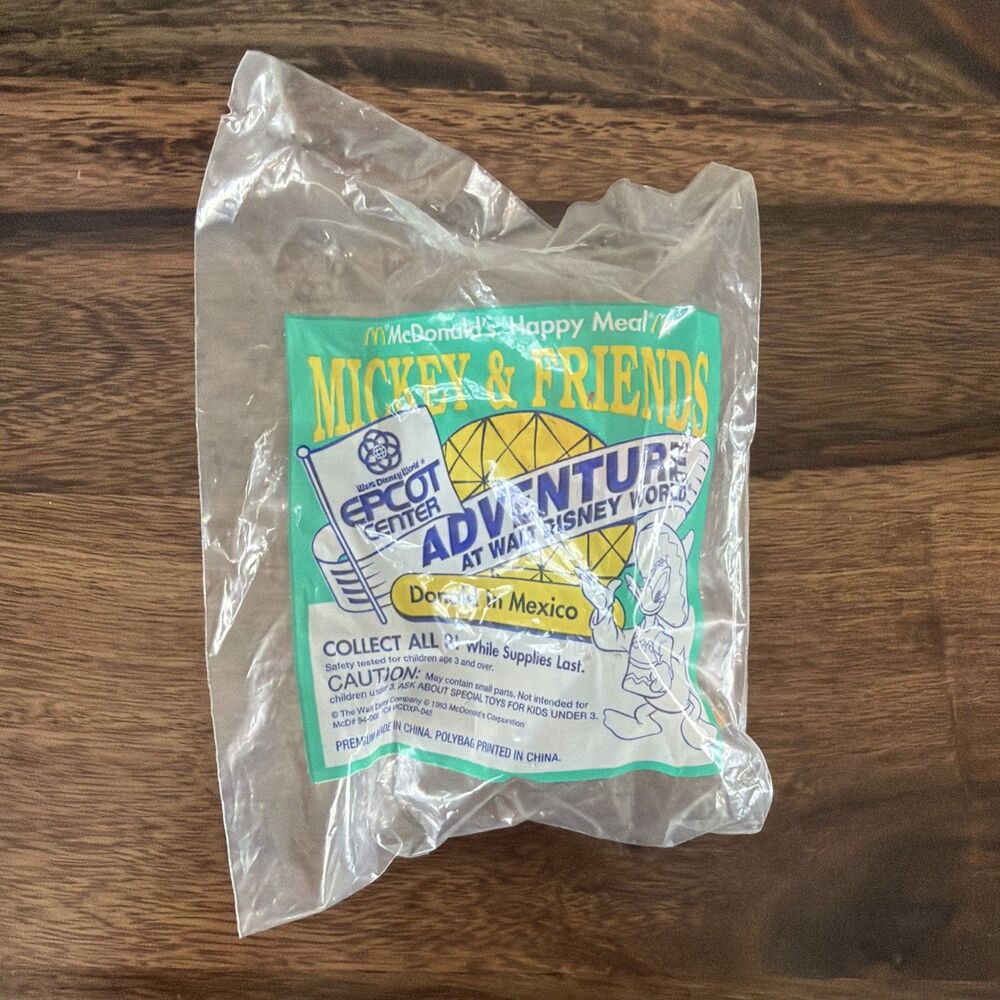 1993 McDonald's Donald In Mexico Epcot Adventure Happy Meal Toy Sealed NOS Disne